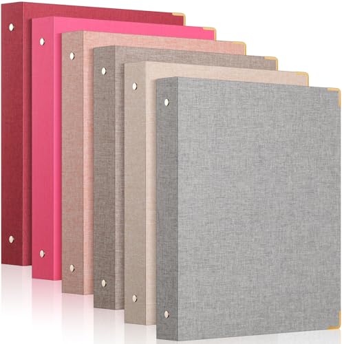 Fulmoon Ästhetische 3-Ringbücher mit Innentasche, 2,5 cm, runder Ringordner mit Leineneinband, 21,6 x 27,9 cm, passend für Briefgröße, langlebig, für Schule, Büro und Zuhause, Vintage-Stil, 6 Stück Fulmoon Ästhetische 3-Ringbücher mit Innentasche, 2,5 cm, runder Ringordner mit Leineneinband, 21,6 x 27,9 cm, passend für Briefgröße, langlebig, für Schule, Büro und Zuhause, Vintage-Stil, 6 Stück von Fulmoon