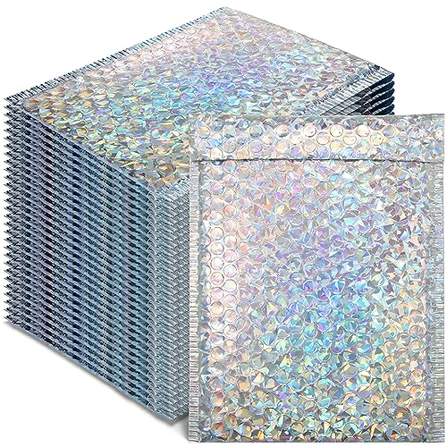 Fulmoon Holografische Luftpolster-Versandtaschen, 10,2 x 20,3 cm, 30 Stück von Fulmoon