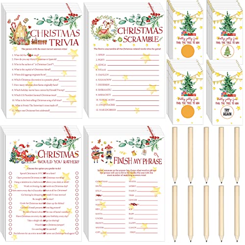 135 Stück Weihnachtsfeier-Spiele-Sets, 125 lustige Happy Holiday Partyspiele Papierkarten mit 10 editierbaren Bleistiften Geschenke für Heiligabend Winter Themed Family Party Game Supplies (E-Mail 135 Stück Weihnachtsfeier-Spiele-Sets, 125 lustige Happy Holiday Partyspiele Papierkarten mit 10 editierbaren Bleistiften Geschenke für Heiligabend Winter Themed Family Party Game Supplies (E-Mail von Fumete