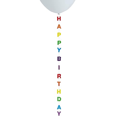Fun Express 14096487 Mehrfarbige Ballonschwänze Happy Birthday, 1,8 m, 6 Stück von Fun Express