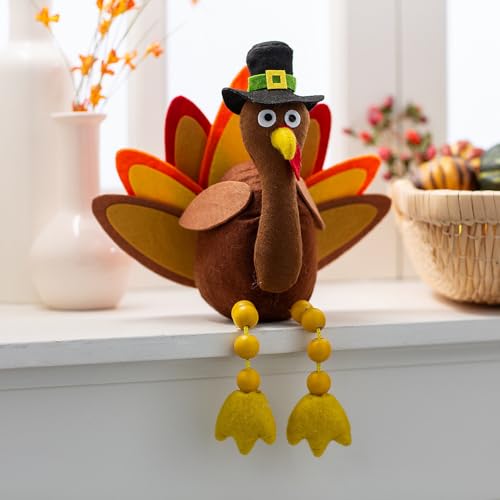 Fun Express 24,9 x 33 cm, baumelndes Bein, Thanksgiving-Truthahn-Tischdekoration von Fun Express
