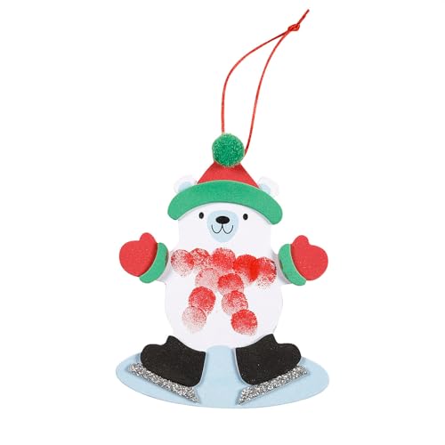 Fun Express 8,9 x 11,4 cm Daumenabdruck Eisbär im Schnee Getriebe Ornament Bastelset – Macht 12 Fun Express 8,9 x 11,4 cm Daumenabdruck Eisbär im Schnee Getriebe Ornament Bastelset – Macht 12 von Fun Express