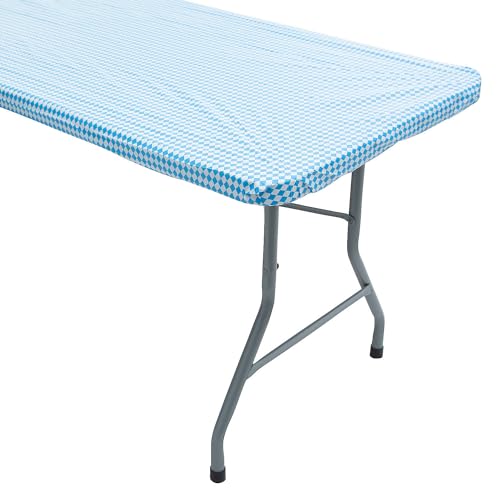 Fun Express Argyle, rechteckige Einweg-Tischdecke aus Kunststoff, 1,8 m, Blau und Weiß Fun Express Argyle, rechteckige Einweg-Tischdecke aus Kunststoff, 1,8 m, Blau und Weiß von Fun Express
