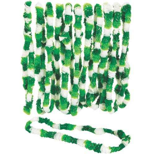 Fun Express Dreifarbige St. Patrick's Day Kunststoff-Leis – 91,4 cm (12 Stück) – einzigartiges und auffälliges Design – perfekt für Partys, Paraden und Feiern von Fun Express