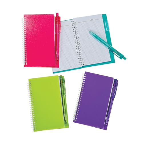 Fun Express Neon Spiral Notebook & Pen Sets (set of 12 matching note pads and pens) von Fun Express