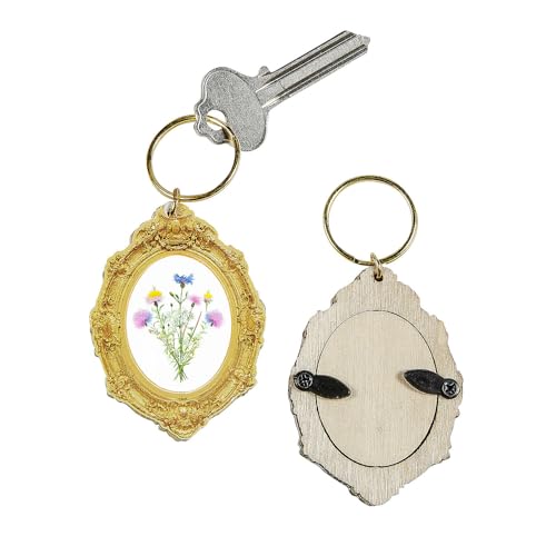 Fun Express Schlüsselanhänger mit antikem Holz-Bilderrahmen, sentimentales und elegantes Gastgeschenk, perfekte Hochzeitserinnerungen und persönliches Zubehör, 12 Stück von Fun Express