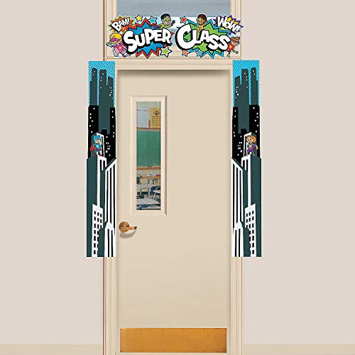 Fun Express Superhelden-Türumrandung, bunte und motivierende Klassenzimmer-Dekoration, ideal für Kinder, Lernräume, Spielzimmer und Schulanfang, Spaß und fesselnd für Schüler, 3 Stück Fun Express Superhelden-Türumrandung, bunte und motivierende Klassenzimmer-Dekoration, ideal für Kinder, Lernräume, Spielzimmer und Schulanfang, Spaß und fesselnd für Schüler, 3 Stück von Fun Express