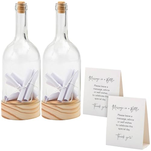 Glasbehälter-Set mit Botschaft in Flasche, 204-teilig, Hochzeits- und Brautparty-Zubehör von Fun Express