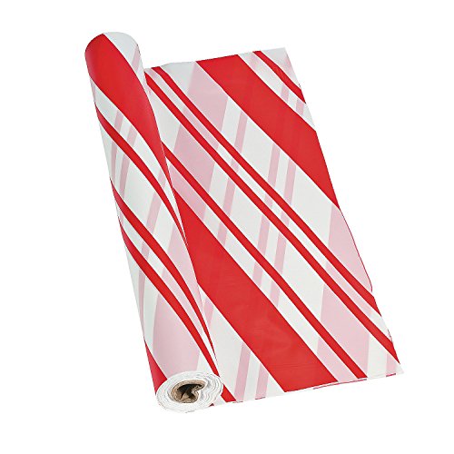 Kunststoff-Tischdeckenrolle mit Zuckerstangen-Motiv, gestreift, 101,6 x 30 m. Kunststoff-Tischdeckenrolle mit Zuckerstangen-Motiv, gestreift, 101,6 x 30 m. von Fun Express