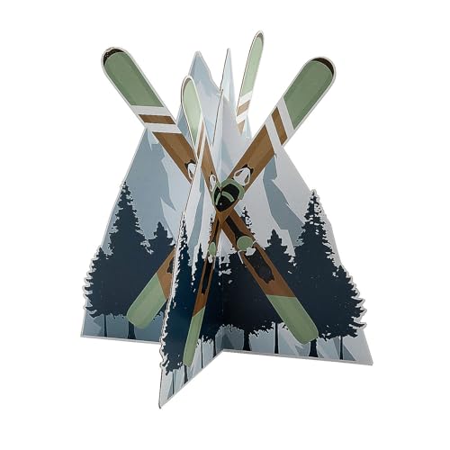 Ski-Chalet-Party-Tischdekoration, 25,4 cm (1 Stück), Bergszenen-Dekoration für Winterpartys, Skihütten-Themen-Events und Feiertagsfeiern von Fun Express