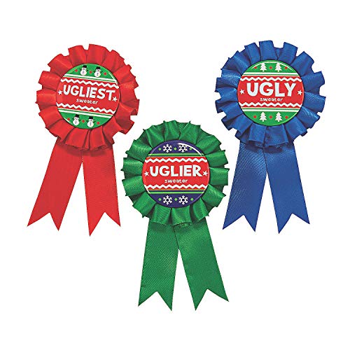 Ugly Sweater Award Bänder - Schmuck - 12 Stück Ugly Sweater Award Bänder - Schmuck - 12 Stück von Fun Express