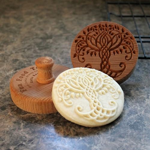Fun Food Tools, Großer Keksstempel aus Holz, 7,9 cm, keltischer Baum CS8-023 von Fun Food Tools