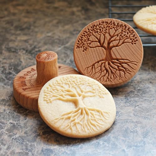 Fun Food Tools, Keksstempel aus Holz, 6,3 cm, gerootet CS-122 von Fun Food Tools