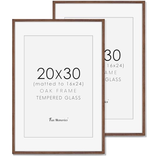 Bilderrahmen, rustikales Holz, 50,8 x 76,2 cm, Posterrahmen für die Wand, Eichenholz-Bilderrahmen 50,8 x 76,2 cm, mit Echtglas, 50,8 x 76,2 cm, mattiert für 40,6 x 61 cm, großer Holz-Bilderrahmen 50,8 Bilderrahmen, rustikales Holz, 50,8 x 76,2 cm, Posterrahmen für die Wand, Eichenholz-Bilderrahmen 50,8 x 76,2 cm, mit Echtglas, 50,8 x 76,2 cm, mattiert für 40,6 x 61 cm, großer Holz-Bilderrahmen 50,8 von Fun Memories