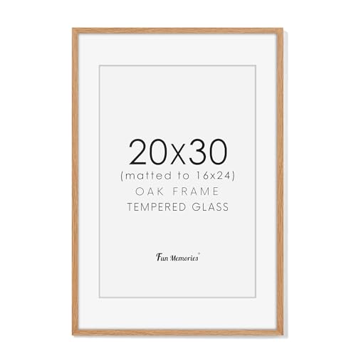 Bilderrahmen, rustikales Holz, 50,8 x 76,2 cm, Posterrahmen für die Wand, Eichenholz-Bilderrahmen 50,8 x 76,2 cm, mit Echtglas, 50,8 x 76,2 cm, mattiert für 40,6 x 61 cm, großer Holz-Bilderrahmen 50,8 Bilderrahmen, rustikales Holz, 50,8 x 76,2 cm, Posterrahmen für die Wand, Eichenholz-Bilderrahmen 50,8 x 76,2 cm, mit Echtglas, 50,8 x 76,2 cm, mattiert für 40,6 x 61 cm, großer Holz-Bilderrahmen 50,8 von Fun Memories