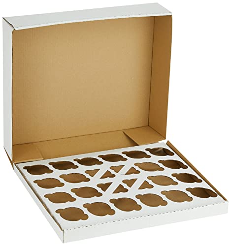 FunCakes FC1220 Cupcake/Muffin Schachteln-weiß-45 x 38,5 x 10,5 cm, Platz für 24 Muffins-10er Set, Papier von FunCakes