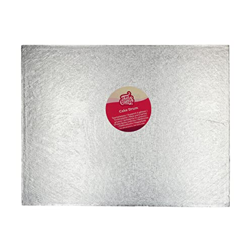 FunCakes Tortenplatte Rechteckig 45,5 x 35,5 cm - Silber: Rechteckige Tortenplatte, Boden zum Präsentieren von Torten, hochwertige Qualität, luxuriöse Optik, 1 Stück. FunCakes Tortenplatte Rechteckig 45,5 x 35,5 cm - Silber: Rechteckige Tortenplatte, Boden zum Präsentieren von Torten, hochwertige Qualität, luxuriöse Optik, 1 Stück. von FunCakes