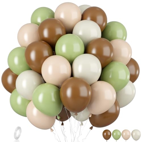 Grün und Braune Ballons, 45 Stück Salbei Grüne Braune Ballons, Salbei Grüne Braune und Beige Latex Ballons für Safari Dschungel Wald Thema Geburtstag Baby Shower Party Dekorationen Grün und Braune Ballons, 45 Stück Salbei Grüne Braune Ballons, Salbei Grüne Braune und Beige Latex Ballons für Safari Dschungel Wald Thema Geburtstag Baby Shower Party Dekorationen von FunHot