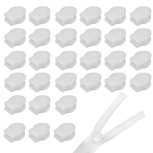 FunWorth Reißverschluss Schieber Set 30 Stück, Universal Ersatz Zipper 3-4.5mm für Nylon Reißverschlüsse, Bettwäsche Reißverschluss Reparatur Kit für Bettwäsche, Kleidung, Taschen, Weiß FunWorth Reißverschluss Schieber Set 30 Stück, Universal Ersatz Zipper 3-4.5mm für Nylon Reißverschlüsse, Bettwäsche Reißverschluss Reparatur Kit für Bettwäsche, Kleidung, Taschen, Weiß von FunWorth