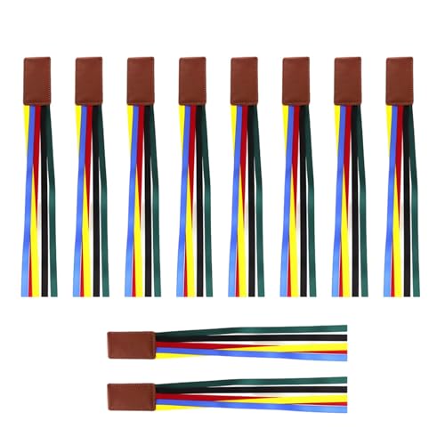 10 x Leder-Buchmarker mit bunten Bändern, ideal für Bibelstudien, Lesen und Klassenzimmer 10 x Leder-Buchmarker mit bunten Bändern, ideal für Bibelstudien, Lesen und Klassenzimmer von Funabridge