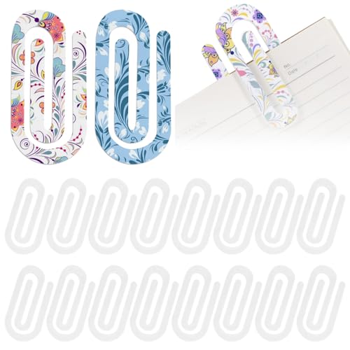 20 Sublimations-Büroklammern, anpassbare Wärmeübertragungs-Acryl-Rohlinge für DIY-Handwerk, transparente Jumbo-Clips für Schule und Büro von Funabridge