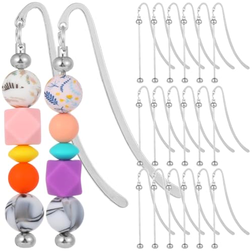 20 silberne Perlen-Lesezeichen, DIY-Metallanhänger, Buchanhänger für Schmuck und Bastelprojekte 20 silberne Perlen-Lesezeichen, DIY-Metallanhänger, Buchanhänger für Schmuck und Bastelprojekte von Funabridge