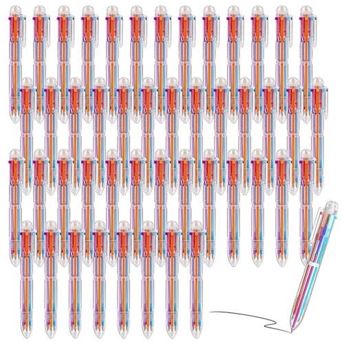 48 Stück Mehrfarbige Druckkugelschreiber, glatte 0,5 mm feine Spitze, ideal für Büro, Schule und Zuhause 48 Stück Mehrfarbige Druckkugelschreiber, glatte 0,5 mm feine Spitze, ideal für Büro, Schule und Zuhause von Funabridge