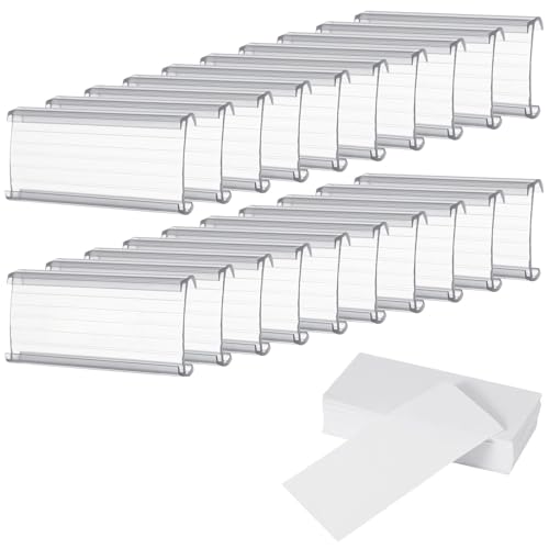 Funabridge 100 Stück Regaletiketten-Clips, 3 x 1,33 transparente Einzelhandelshalter mit Papiereinlagen für Organisation Funabridge 100 Stück Regaletiketten-Clips, 3 x 1,33 transparente Einzelhandelshalter mit Papiereinlagen für Organisation von Funabridge