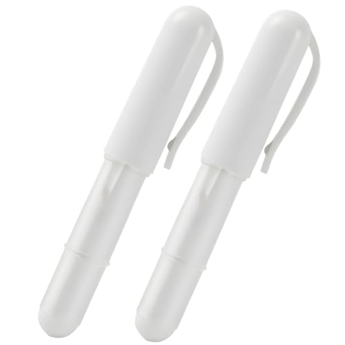 Kugelschreiber, nachfüllbar, weiß, zum Nähen, Quilten und Schneidern, ergonomisch für Präzision, 2 Stück von Funabridge