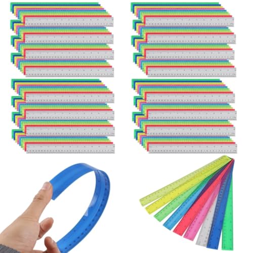 Mini-Lineal-Set aus Kunststoff, 144 Stück, in 9 hellen Farben, Zentimeter- und Zoll-Markierungen, Großpackung für Klassenzimmer, Büro, Messwerkzeuge für Kinder und Geschenke Mini-Lineal-Set aus Kunststoff, 144 Stück, in 9 hellen Farben, Zentimeter- und Zoll-Markierungen, Großpackung für Klassenzimmer, Büro, Messwerkzeuge für Kinder und Geschenke von Funabridge
