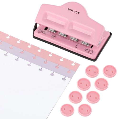 Pilzlocher mit 8 Ringscheiben, verstellbarer Blinder für Scheibenbindung, stanzt saubere Löcher für Planer und Notizbücher Pilzlocher mit 8 Ringscheiben, verstellbarer Blinder für Scheibenbindung, stanzt saubere Löcher für Planer und Notizbücher von Funabridge