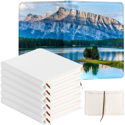 Sublimationsdruck-Notizbücher, blanko, A6, Hardcover, PU-Tagebücher mit 100 Blatt zum Schreiben, Planen und Notizen, 6 Stück Sublimationsdruck-Notizbücher, blanko, A6, Hardcover, PU-Tagebücher mit 100 Blatt zum Schreiben, Planen und Notizen, 6 Stück von Funabridge