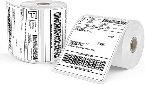 Thermoetiketten, 10,2 x 15,2 cm, 250/Rolle x 2 Rollen, Versandetiketten, direkte Thermoetiketten, kompatibel mit Etikettendrucker, 4 x 6 Etiketten für Transportverpackungen von FungLam