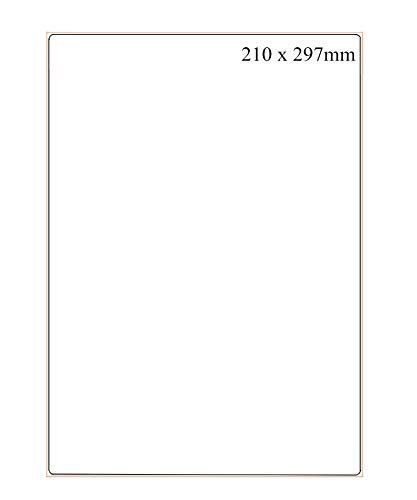 100 Blatt Universal Etiketten Aufkleber 210 x 297 mm Etiketten A4 Selbstklebend 100 Etiketten Aufkleber - Geeignet für Laser/Inkjet/Kopierer einsetzbar 100 Blatt Universal Etiketten Aufkleber 210 x 297 mm Etiketten A4 Selbstklebend 100 Etiketten Aufkleber - Geeignet für Laser/Inkjet/Kopierer einsetzbar von FungLam