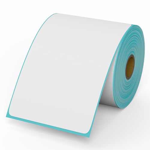FungLam Direkte Thermoetiketten 1 Rolle 500 Etiketten Versandetiketten Blau 4" x 6" (101x152mm) Verpackung Umschläge Etiketten für direkte Thermodrucker von FungLam