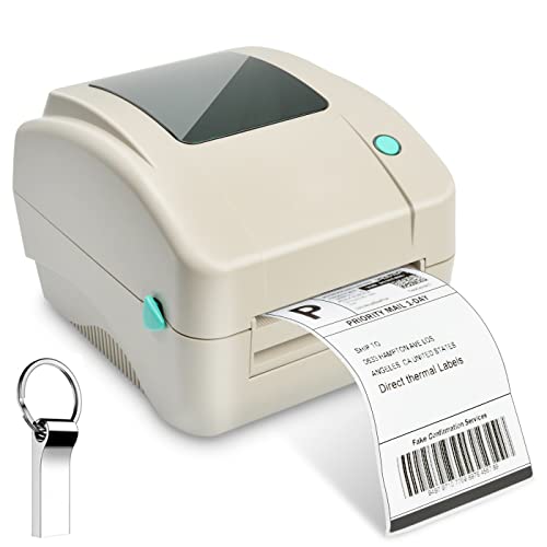 Thermodrucker Desktop Etikettendrucker Label Printer USB-Direkt Etikettiermaschinen Hochgeschwindigkeits kompatibel mit 4 x 6 Versandetiketten, Ebay, Etsy, Shopify, Amazon Barcode von FungLam