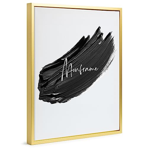 Monframe Schattenfugenrahmen - 60x80 cm - Gold - für Leinwandbilder auf Keilrahmen - Leerrahmen ohne Glas und Rückwand von Fungoto