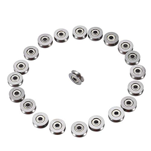 V623zz -Lager, 20pcs Kohlenstoffstahl -V -Rillenkugellagelscheibe 3x12 X 4 Mm für die Lineare Bewegungssystem der Schienenstrecke, Doppelt Abgeschirmt mit 90 ° V -Rillenwinkel, V623zz -Lager, 20pcs Kohlenstoffstahl -V -Rillenkugellagelscheibe 3x12 X 4 Mm für die Lineare Bewegungssystem der Schienenstrecke, Doppelt Abgeschirmt mit 90 ° V -Rillenwinkel, von Funien