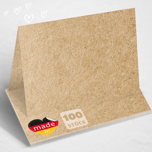 100x Blanko Tischkarten Kraftpapier - Tischkarten Blanko Braun Platzkarten Namensschilder Hochzeit Platzkarten Hochzeit Geburtstag 100x Blanko Tischkarten Kraftpapier - Tischkarten Blanko Braun Platzkarten Namensschilder Hochzeit Platzkarten Hochzeit Geburtstag von Funke & Brand