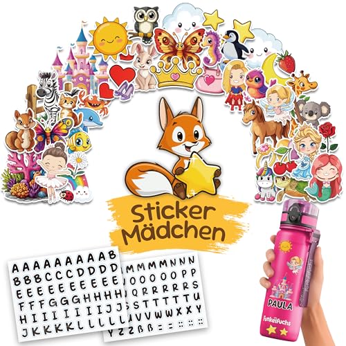 Funkelfuchs Sticker Set Mädchen - Klebeetiketten Kinder, Namenssticker - Sticker Namen personalisiert - Aufkleber Namen - Namenssticker Funkelfuchs Sticker Set Mädchen - Klebeetiketten Kinder, Namenssticker - Sticker Namen personalisiert - Aufkleber Namen - Namenssticker von Funkelfuchs