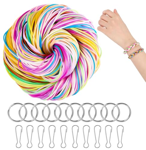 Scooby Doo Fäden 1,8 mm, 200 Stück 20 Farben, Kunststoffschnüre zum Basteln 1 m, Scooby Doo, Faden für Armbänder, Scubidu Fäden zum Basteln 1 m mit Haken und Ring, Eisenring, Karabinerverschluss Scooby Doo Fäden 1,8 mm, 200 Stück 20 Farben, Kunststoffschnüre zum Basteln 1 m, Scooby Doo, Faden für Armbänder, Scubidu Fäden zum Basteln 1 m mit Haken und Ring, Eisenring, Karabinerverschluss von Funklu