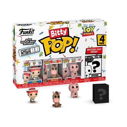 Funko Bitty Pop! Toy Story - Jessie 4PK - Jessie, Bullseye, Hamm und eine Überraschungs-Mini-Figur - 0.9 Inch (2.2 cm) - die Toys Sind Los! Sammlerstück Stapelbares Display-Regal Inklusive von Funko
