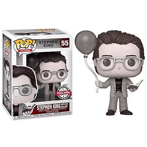 Funko Icons: Stephen King mit rotem Ballon (B&W) Mehrfarbig Einheitsgröße von Funko