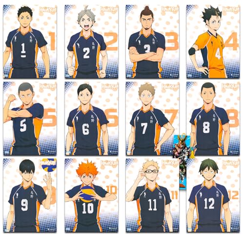 Haikyu! Poster-Set, Haikyu, 12 Stück, Dekorationen für Mädchen und Jungen, Zimmer Haikyu! Raumdekoration plus Handy-Geldbörse | Haikyu! Partydekorationen Haikyu! Poster-Set, Haikyu, 12 Stück, Dekorationen für Mädchen und Jungen, Zimmer Haikyu! Raumdekoration plus Handy-Geldbörse | Haikyu! Partydekorationen von Funko