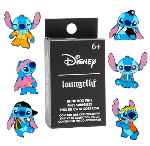 Loungefly Disney Stitch Different ERA 6 BLIND Enamel PINS - Stitch - Disney: Lilo and Stitch - Blind Box Emaille-Nadeln - Niedliche Brosche Zum Sammeln - Für Rucksäcke & Taschen - Geschenkidee von Funko