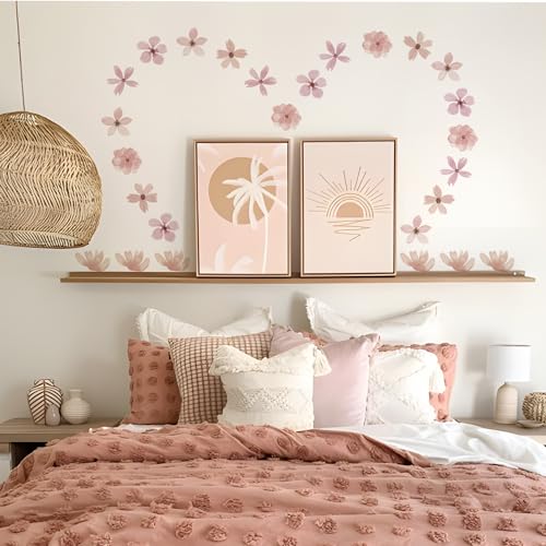 Funlife Boho Nursery Wandsticker Aquarell Blumen Wandsticker Selbstklebend Wandtattoo für Kinderzimmer Babyzimmer Spielzimmer Mädchen Junge, Rosa Blumen Funlife Boho Nursery Wandsticker Aquarell Blumen Wandsticker Selbstklebend Wandtattoo für Kinderzimmer Babyzimmer Spielzimmer Mädchen Junge, Rosa Blumen von Funlife