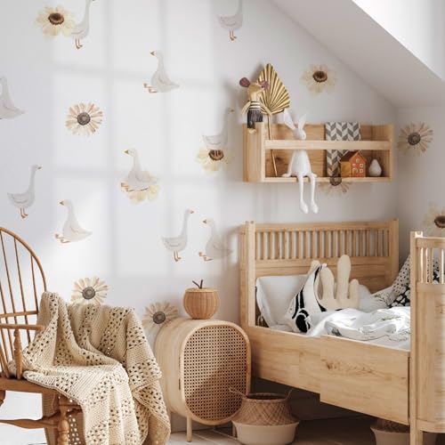 Funlife Boho Nursery Wandsticker Gänse Wandsticker Boho Tiere Weiß Wandaufkleber für Kinderzimmer Babyzimmer Spielzimmer Mädchen Junge, Gans und Gänseblümchen Funlife Boho Nursery Wandsticker Gänse Wandsticker Boho Tiere Weiß Wandaufkleber für Kinderzimmer Babyzimmer Spielzimmer Mädchen Junge, Gans und Gänseblümchen von Funlife