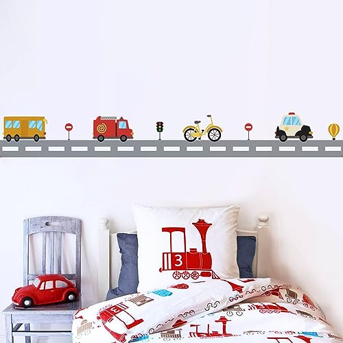 Funlife Bordüre für Kinderzimmer Babyzimmer Wandbordüre Selbstklebend Wandtattoo Cartoon Transporte Autos Wandsticker für Wohnzimmer Schlafzimmer Spielzimmer Funlife Bordüre für Kinderzimmer Babyzimmer Wandbordüre Selbstklebend Wandtattoo Cartoon Transporte Autos Wandsticker für Wohnzimmer Schlafzimmer Spielzimmer von Funlife