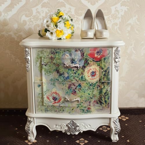 Funlife Decoupage Papier für Möbel und Kunsthandwerk, Extra große Rice Paper DIY Dekor für Wand Möbel Wohnzimmer Schlafzimmer Nachttische, Blühende Blumen Funlife Decoupage Papier für Möbel und Kunsthandwerk, Extra große Rice Paper DIY Dekor für Wand Möbel Wohnzimmer Schlafzimmer Nachttische, Blühende Blumen von Funlife