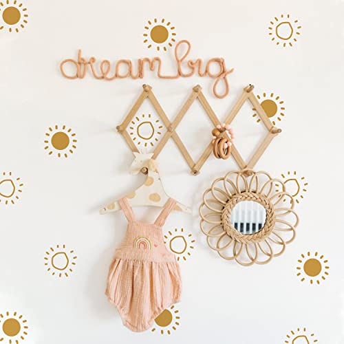 funlife 60 Stück Wandaufkleber für Kinderzimmer Babyzimmer, selbstklebende PVC-Wandtattoo Wandsticker, Boho-Stil-Aufkleber für Mädchen Jungen Baby, Sonne von Funlife